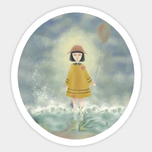 Girl and the Sea Sticker